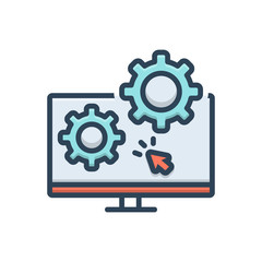 Color illustration icon for coincidence 