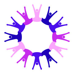 Teamwork people concept yoga and meditating