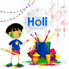 illustration of colorful promotional background for Festival of Colors celebration.poster banner,and web page