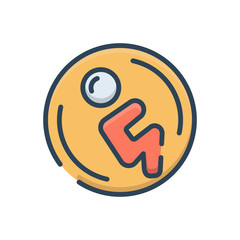 Color illustration icon for life baby 