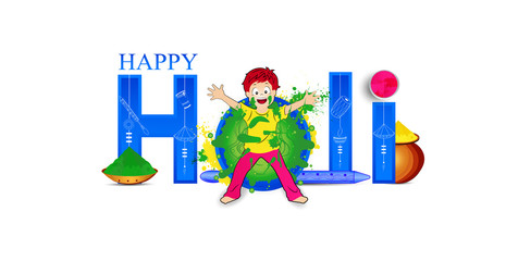 illustration of colorful promotional background for Festival of Colors celebration.poster banner,and web page