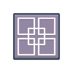 Obraz premium Color illustration icon for fractal fractional 