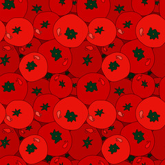seamless pattern with tomatoes