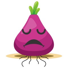 adorable onion mascot cartoon vector