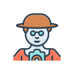 Color illustration icon for magent