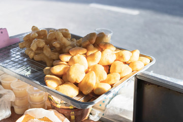 Chinese bread stick or chinese donut. Breakfast street food usually eat with hot tea, coffee or soy milk.