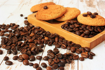 Oatmeal Cookies and Coffee Beans