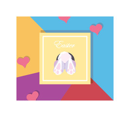 rabbit entering the burrow, card easter