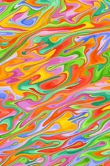 Abstract stylish colorful waves background. Artistic painting wavy lines background with vibrant colors.