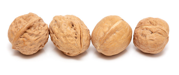 Walnuts isolated on a white background