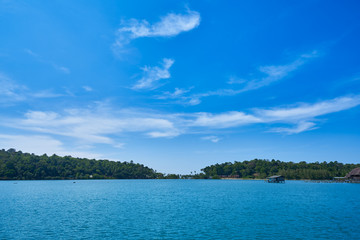 seascape view of koh chang island in summer time for relax vacation