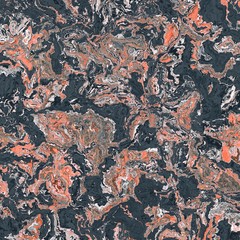 Vintage style colored wavy lines abstract painting art background.