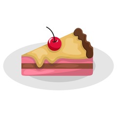 delicious tart cartoon vector design