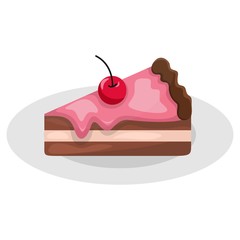 delicious tart cartoon vector design