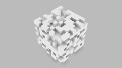 Abstract movable jenga. Seamless loop.