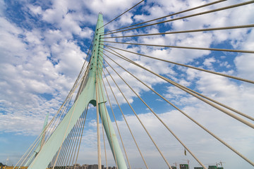 modern bridge with blue sky