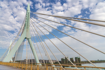 modern bridge with blue sky