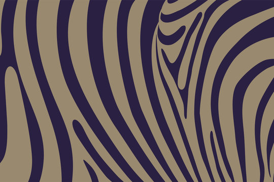 Abstract hand painted striped brown and purpple background. Vector animal zebra skin. modern skin pattern for textile. combination light and dark colors. 