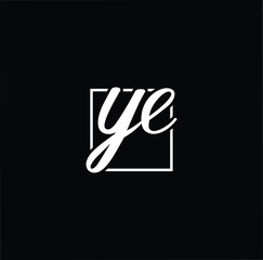 Fototapeta na wymiar Initial based modern and minimal Logo. YE EY letter trendy fonts monogram icon symbol. Universal professional elegant luxury alphabet vector design