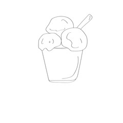 vector simple ice cream ice cream and food coloring page