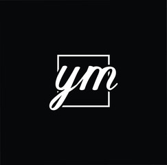 Initial based modern and minimal Logo. YM MY letter trendy fonts monogram icon symbol. Universal professional elegant luxury alphabet vector design