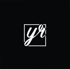Initial based modern and minimal Logo. YR RY letter trendy fonts monogram icon symbol. Universal professional elegant luxury alphabet vector design