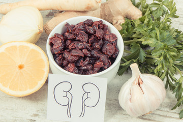 Natural food for healthy kidneys. Nutritious eating as source vitamins