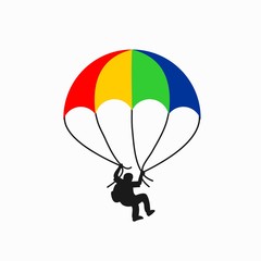 Parachute logo with a simple concept