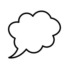 Cloud bubble speech icon vector