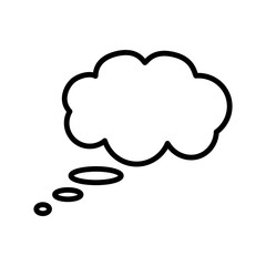 Cloud bubble speech icon vector