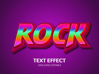 Modern 3d text effect and editable font style