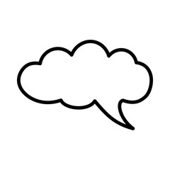 Cloud bubble speech icon vector