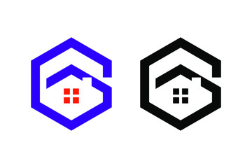 G letter with home for logo design concept very suitable in various business purposes or team.