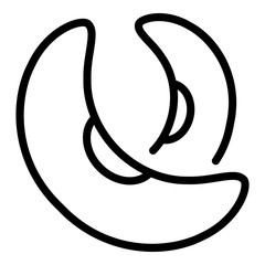 Raw kidney bean icon. Outline raw kidney bean vector icon for web design isolated on white background