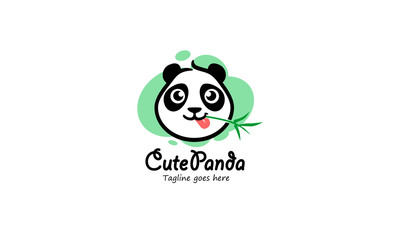 Panda Head Logo Vector