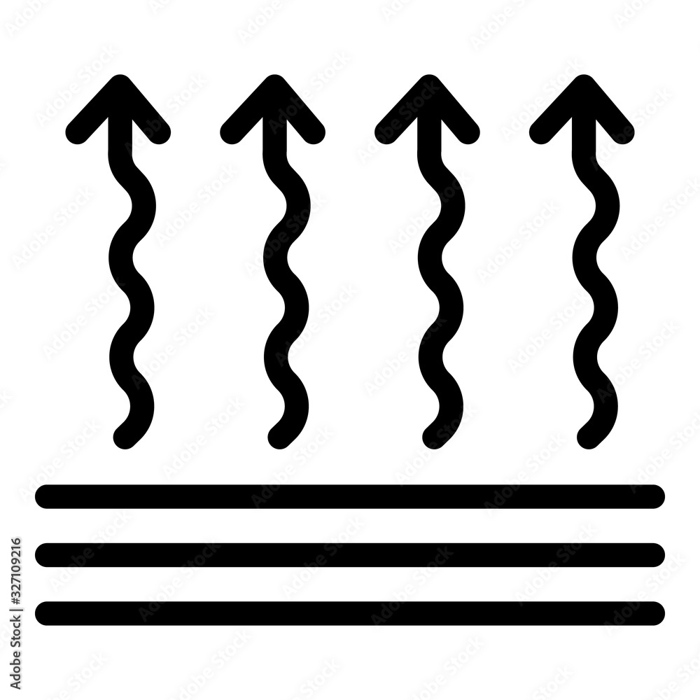 Poster convection up arrowsicon. outline convection up arrows vector icon for web design isolated on white 