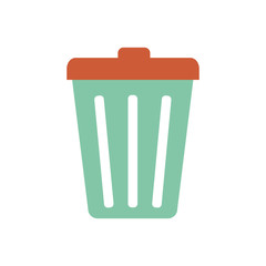 Isolated trash flat style icon vector design