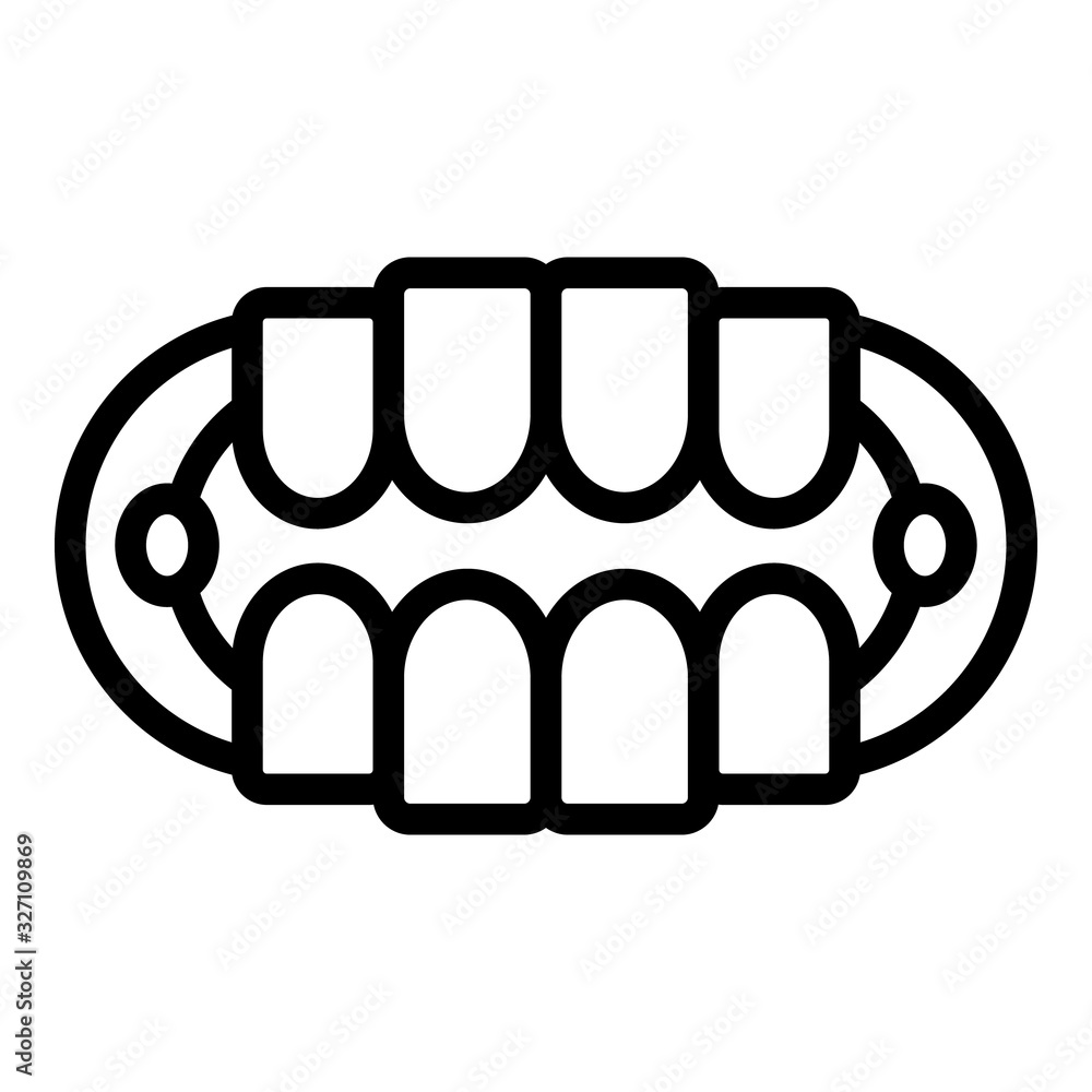Poster false jaw icon. outline false jaw vector icon for web design isolated on white background