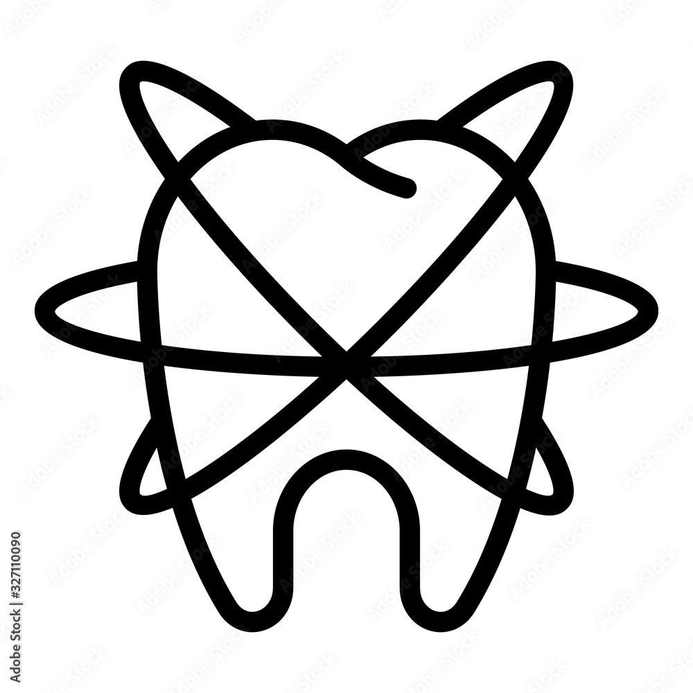 Poster strong tooth icon. outline strong tooth vector icon for web design isolated on white background