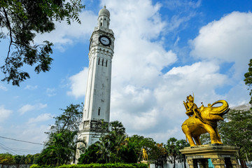 Jaffna, Sri Lanka - February 2020: Jaffna Clock Tower, built in 1875 to honor the visit of the...