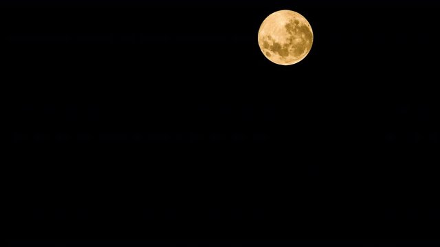 Full moon on dark night moving through images