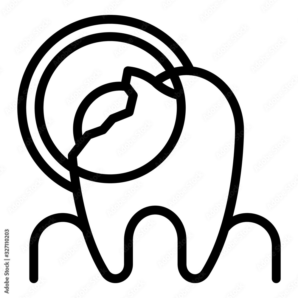 Poster tooth pathology icon. outline tooth pathology vector icon for web design isolated on white backgroun