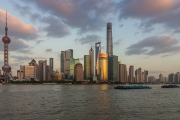 Naklejka premium SHANGHAI, CHINA - Nov,19, 2019: The Bund of shanghai china.ShangHai is the economic center of china.
