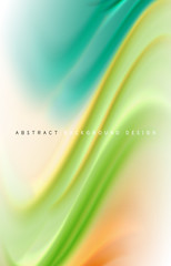 Abstract background - fluid color gradient waves, with dynamic motion line effect. Vector Illustration For Wallpaper, Banner, Background, Card, Book Illustration, landing page