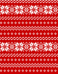 Seamless Christmas and New Year pixel pattern for winter holiday sweater, jumper, socks, gift box wrapping paper, or other modern ornaments design.