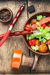 Shisha with candied fruit.