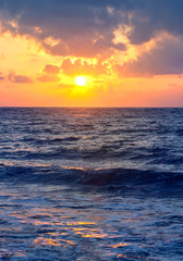Beautiful sunset over the sea.