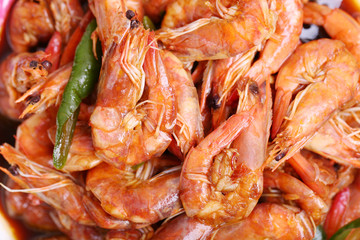 Braised shrimp