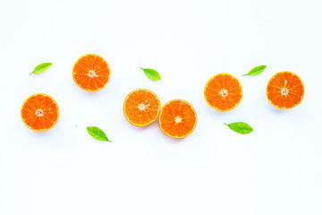 Oranges on white background.