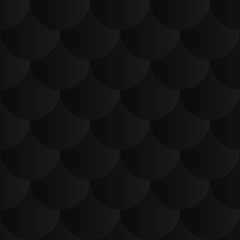 Black scales seamless patern. Repeating dark fish scales background. © Julia Pavlenko